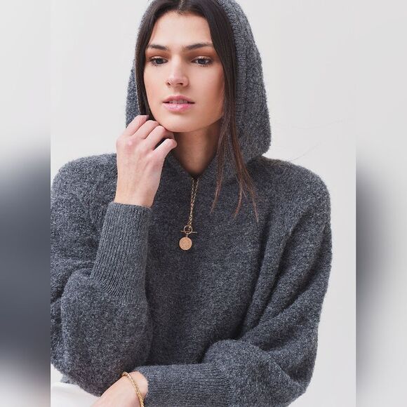 ELEVEN SIX Alpaca Pull Over Jenn Hoodie Sweater - Picture 1 of 11